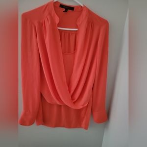 BCGB Maxazria Coral Colour Top Size XXSmall